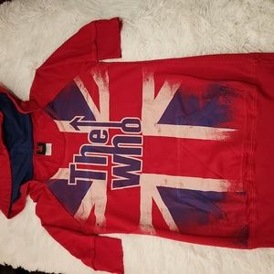 The Who Live Nation Merchandise Red Short Sleeve Hoodie